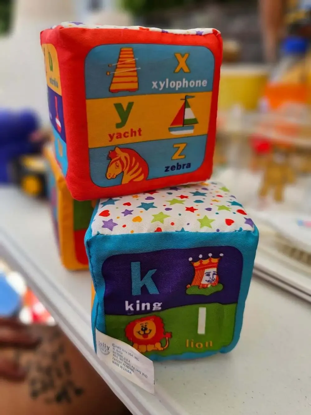 Jolly USA Alphabet Soft Baby Blocks